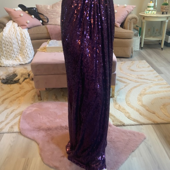 Kate Karin purple sequin Dance Prom Bridesmaid Fancy sleeveless dress New w/tags - Picture 11 of 12